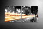 time lapse canvas art, abstract cityscape art