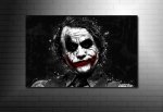 heath ledger canvas art print, heath ledger canvas wall art, the joker canvas art print, batman movie canvas