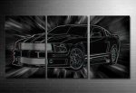 Mustang wall art, 3d canvas art print, mustang on canvas