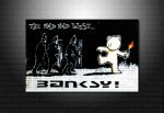 Mild West Banksy canvas art, Mild West Banksy Print, banksy teddy bear canvas, banksy canvas art, banksy cops canvas