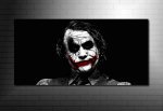 the joker canvas wall art, heath legder canvas art print, batman movie print, the joker canvas