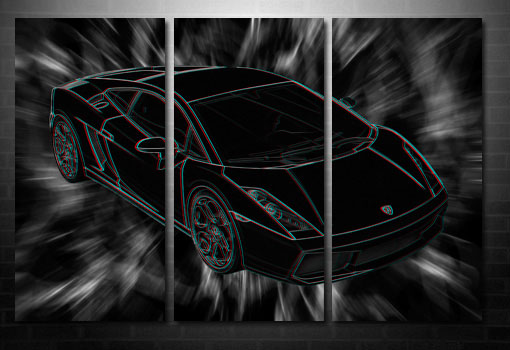 Lamborghini canvas print, Lamborghini wall art