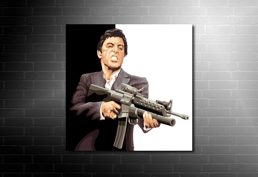 Tony Montana wall art, scarface movie art print, canvas art prints uk, scarface print, scarface pop art