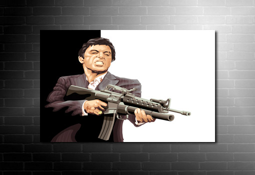 Tony Montana canvas art Print, scarface canvas, scarface movie art, scarface wall art, scarface painting