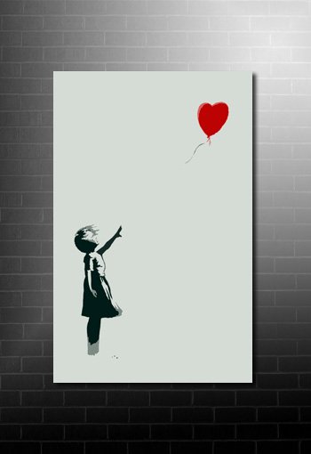 Banksy Canvas Art Balloon Girl, balloon girl canvas, banksy balloon girl print, balloon girl banksy picture, banksy canvas print
