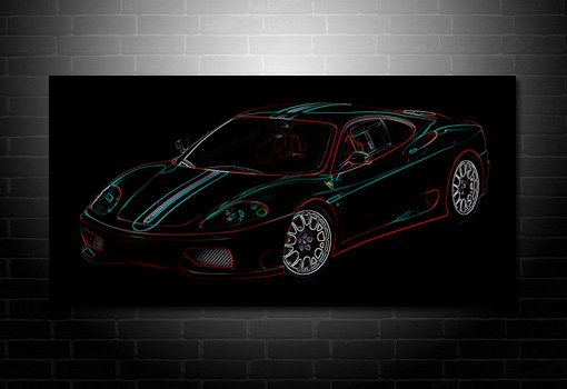 Ferrari 360 Canvas, Ferrari Print, Ferrari Wall Art, Ferrari Photo Art