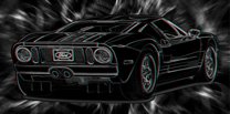 Ford GT Canvas Art, Ford Canvas Wall Art, 3d canvas art