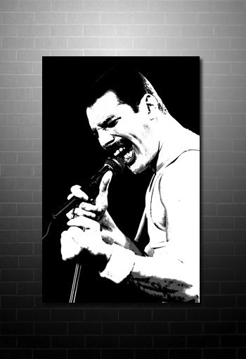 Freddie Mercury Canvas Art print, queen band canvas, queen canvas art uk, freddie mercury wall art, freddie mercury pop art