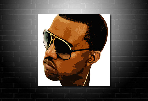 Kanye West canvas art, kanye west art print