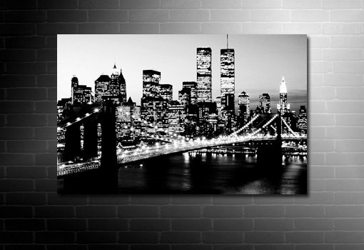 Manhattan Skyline Wall Art, New York City Canvas