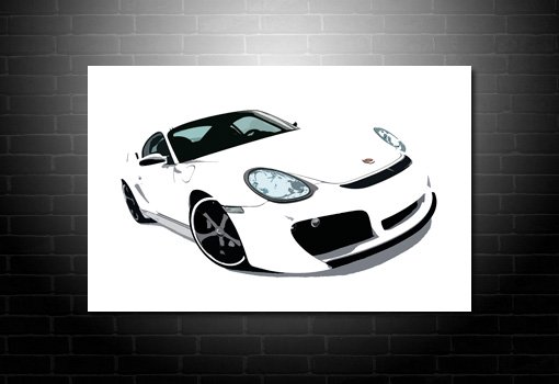 Porsche Canvas Wall Art, Porsche canvas art print, porsche wall art