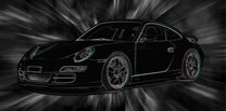 Porsche 911 Canvas, 3d canvas art, porsche canvas art