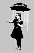banksy unbrella girl canvas art, banksy umbrella girl wall art, banksy canvas art, banksy canvas print, cheap banksy art uk